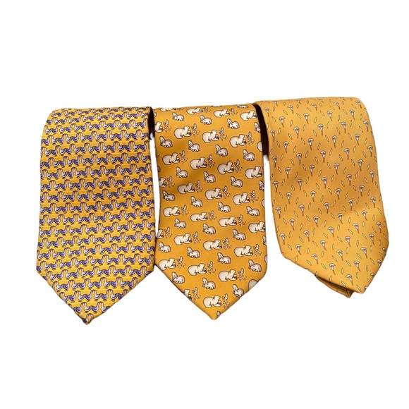 Beaufort Tie Rack Set Of Yellow Ties - Picture 2 of 11